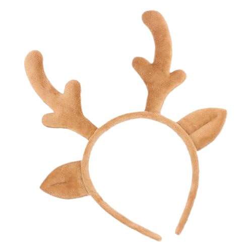 Weihnachten Rentier Geweih Stirnband - Niedliches Realistisches Hirschgeweih Stirnband - Weihnachtszubehör Tierohren Stirnband Boppers Hüte für Weihnachten Urlaub von Shenrongtong