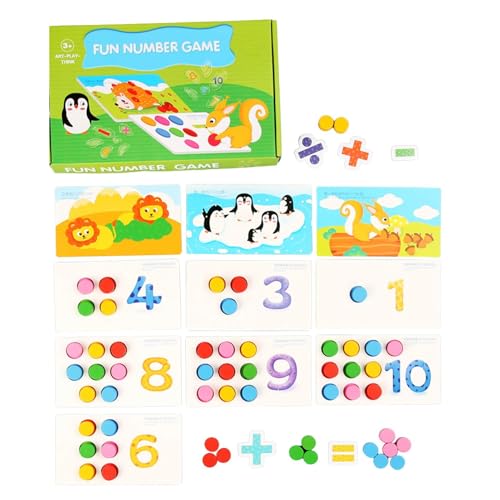 Zahlen-Flash-Karten Kleinkindspielzeug, Holz-Buchstaben-Puzzle, Zahlen-Wörter-Matching-Spiele, Vorschul-Alphabet- und Zahlen-Lernkarten aus Holz für Mädchen ab 3 Jahren von Shenrongtong