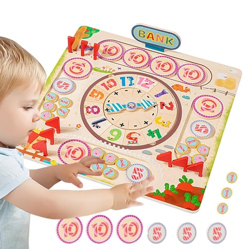 Zahlen-Lernspielzeug für Kleinkinder, Zählspielzeug für Kleinkinder,Unterhaltsame interaktive Mathe-Additions- und Subtraktionsspiele | Bauernhoftier-Spielzeug-Mehrspieler-Brettspiel, von Shenrongtong