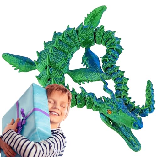 Shichangda 3D-Druck-Drache, 3D-Drachen-Zappelspielzeug,3D-gedrucktes Drachenspielzeug | Beweglicher Drache, Chefschreibtischspielzeug für die Heimbüro-Dekoration von Shichangda