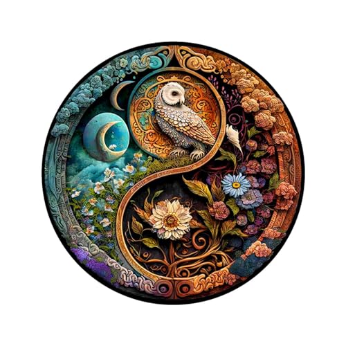 Shichangda 3D Yin-Yang unregelmäßiges Tier Holzpuzzle | Tierpuzzles aus Holz für Erwachsene | Personalisierte, einzigartig geformte Puzzles | Familienspiel und kreatives Geschenk zur Entspannung von Shichangda