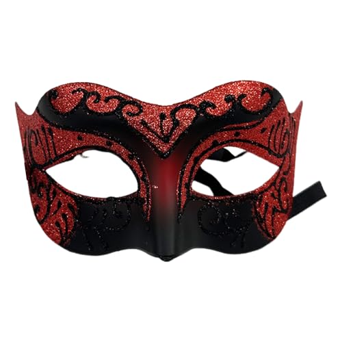 Shienfir Paare Maskerade Maske Party Zubehör Gesicht Venezianisch für Retro Design Halloween Kostüm Elegant Rot von Shienfir