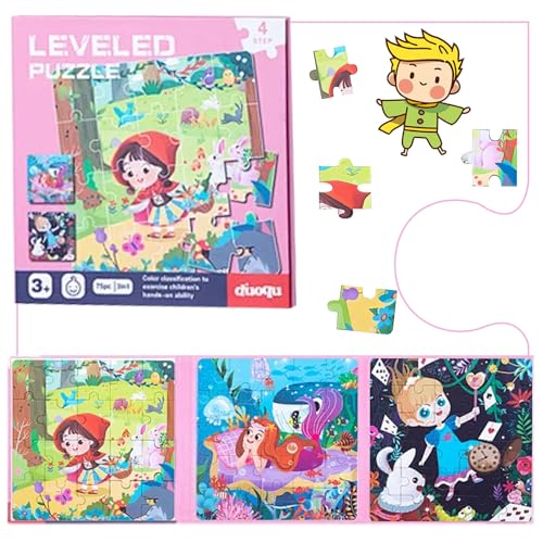 Shinybox Kinderpuzzle, Magnetische Puzzles für Kinder, Pädagogisches Spielzeug, Lernspielzeug für Kinder, Reisespiele Kinder, Spiele für Kinder im Auto, Flugzeug, Roadtrip, Reisespielzeug(Märchen) von Shinybox