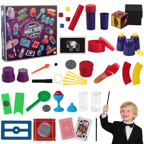 Shinybox Zauberkasten, 75 Zaubertricks für Kinder mit Zauberstab und Vielen Weiteren Utensilien, Mitgebsel Kindergeburtstag Gastgeschenke, Spielzeug Geburtstag Geschenke für Kinder ab 6 Jahren Shinybox Zauberkasten, 75 Zaubertricks für Kinder mit Zauberstab und Vielen Weiteren Utensilien, Mitgebsel Kindergeburtstag Gastgeschenke, Spielzeug Geburtstag Geschenke für Kinder ab 6 Jahren von Shinybox