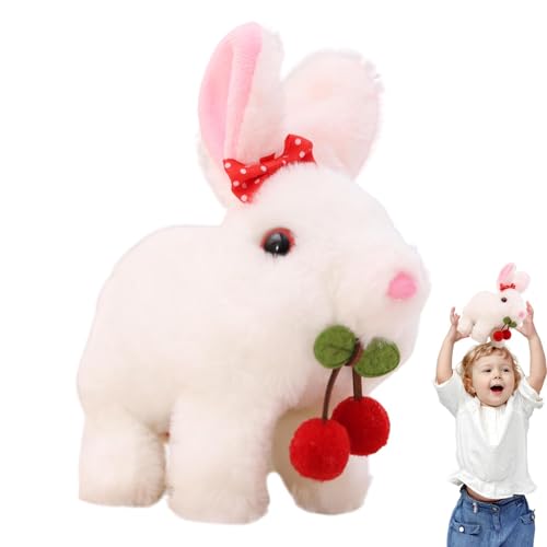 Shitafe Niedlicher Hasenplüsch, elektronischer Plüschhasen | Gehen Plüschspielzeug mit Klängen | Realistische weiche Puppe, Interactive Bunny Toy, Osterkorb Stuffers von Shitafe