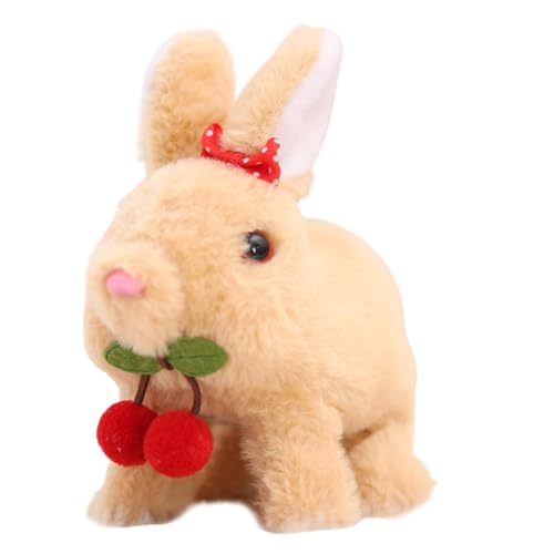 Shitafe Plüsch -Hasenspielzeug, interaktiver Kaninchen -Plüsch,Gehen Plüschspielzeug mit Klängen - Realistische weiche Puppe, Interactive Bunny Toy, Osterkorb Stuffers von Shitafe