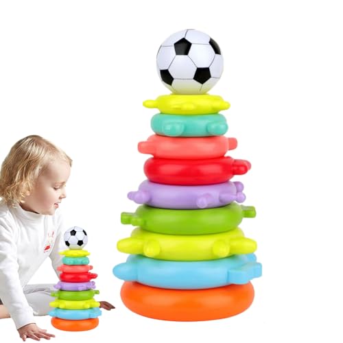 Shitafe Ringstapelspiel - Regenbogen Balancier Stapelspiel für Kinder - Interaktives Balancespiel Für Kleinkinder Kinder Mädchen Shitafe Ringstapelspiel - Regenbogen Balancier Stapelspiel für Kinder - Interaktives Balancespiel Für Kleinkinder Kinder Mädchen von Shitafe