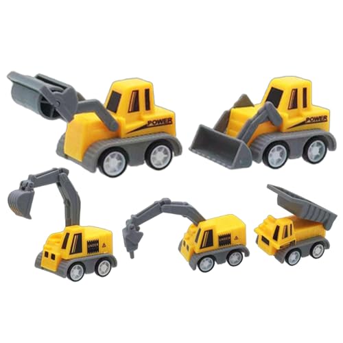 Shitafe Spielzeug für Baufahrzeuge,Spielzeugset für Baufahrzeuge | Mini-BAU-LKW-Spielzeug,Technische Lastwagen, realistisches Lernspielzeug für Kinder ab 3 Jahren von Shitafe