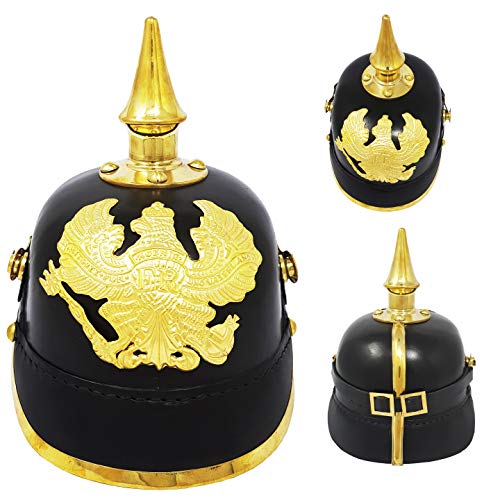 Deutsch Purssian Helm Leder Pickelhaube Helm Replik von Shiv Shakti Enterprises