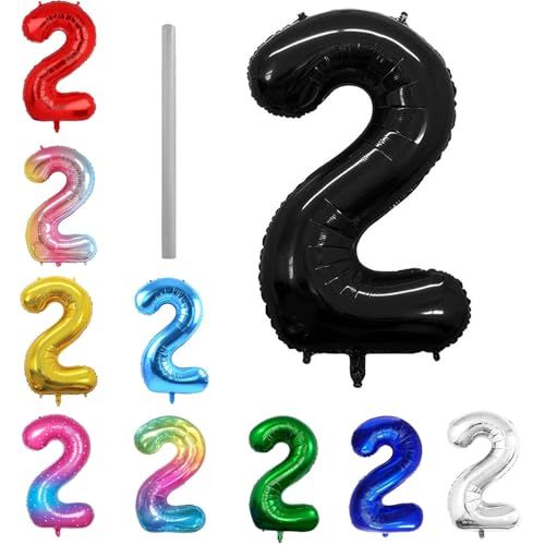 Geburtstag zahlen Luftballon 2 jahre-Schwarz XXL Jumbo Folienballon 40 Zoll – 101 cm Luftballons 2 Geburtstag Junge Mädchen Babyparty Geburtstagsdeko Jubiläumsparty Dekoration Geburtstag zahlen Luftballon 2 jahre-Schwarz XXL Jumbo Folienballon 40 Zoll – 101 cm Luftballons 2 Geburtstag Junge Mädchen Babyparty Geburtstagsdeko Jubiläumsparty Dekoration von shixpiov