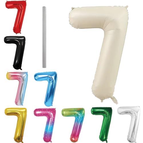 Geburtstag zahlen Luftballon 7 jahre-Cremeweiß XXL Jumbo Folienballon 40 Zoll – 101 cm Luftballons 7 Geburtstag Junge Mädchen Babyparty Geburtstagsdeko Jubiläumsparty Dekoration Geburtstag zahlen Luftballon 7 jahre-Cremeweiß XXL Jumbo Folienballon 40 Zoll – 101 cm Luftballons 7 Geburtstag Junge Mädchen Babyparty Geburtstagsdeko Jubiläumsparty Dekoration von Shixpiov
