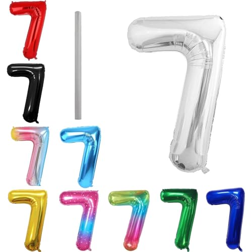 Geburtstag zahlen Luftballon 7 jahre-Silber XXL Jumbo Folienballon 40 Zoll – 101 cm Luftballons 7 Geburtstag Junge Mädchen Babyparty Geburtstagsdeko Jubiläumsparty Dekoration Geburtstag zahlen Luftballon 7 jahre-Silber XXL Jumbo Folienballon 40 Zoll – 101 cm Luftballons 7 Geburtstag Junge Mädchen Babyparty Geburtstagsdeko Jubiläumsparty Dekoration von Shixpiov