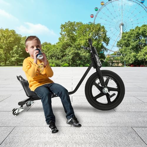 Pedal-Gokart FüR Kinder 360° Drift Trike 3-Rad-Fahrrad Pedal Dreirad Gokart Scooter Drifting Bike für Kinder ab sechs Jahren um oder Spaß verfügbar (Schwarzer Blitz) von Shiyinge