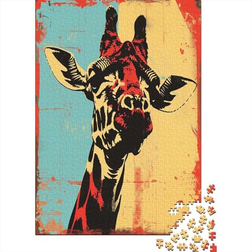 Bunte Giraffe Puzzle 1000 Teile Puzzle Für Erwachsene Und Kinder Ab 14 Jahren,Puzzlespiel Erwachsenen Puzzlespiel Puzzel 1000pcs (75x50cm) von ShoraSlvan