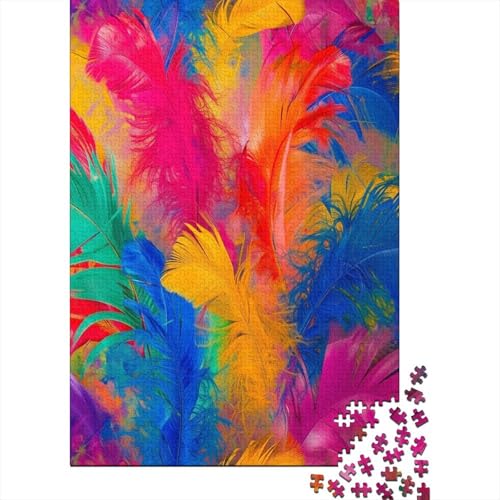 Feather Puzzle für Erwachsene und Kinder, niedliches Puzzle, 1000 Teile, schwieriges und herausforderndes Stressabbau-Spielzeug-Puzzle für Stressabbau, 1000 Teile (75 x 50 cm) von ShoraSlvan