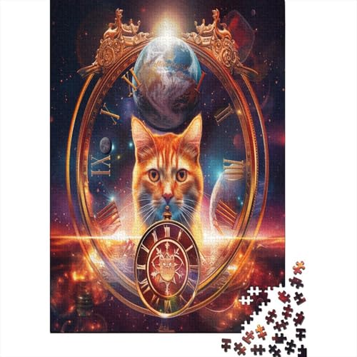 Katzen-Puzzles für Erwachsene, 1000 Teile, intellektives Spielzeug, DIY-Sammlerstücke, moderne Heimdekoration, Puzzle, 1000 Teile (75 x 50 cm) von ShoraSlvan