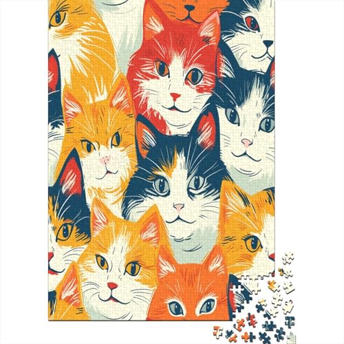 Katzen-Puzzles für Erwachsene, 1000-teiliges Puzzle für Erwachsene, 1000-teiliges Puzzle für Erwachsene, Kinder, 1000 Teile (75 x 50 cm) von ShoraSlvan