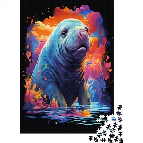 Manatees 1000-teiliges Puzzle, nachhaltiges Puzzle für Erwachsene, 100 % recyceltes Premium-Karton, tolles Geschenk für Erwachsene, Spiele-Puzzle, 1000 Teile (75 x 50 cm) von ShoraSlvan