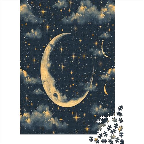 Mond und Sterne, 1000-teiliges Puzzle für Erwachsene, Puzzle mit hochwertigen und langlebigen Teilen mit präzisem ineinandergreifendem Design für Stressabbau, 1000 Teile (75 x 50 cm) von ShoraSlvan