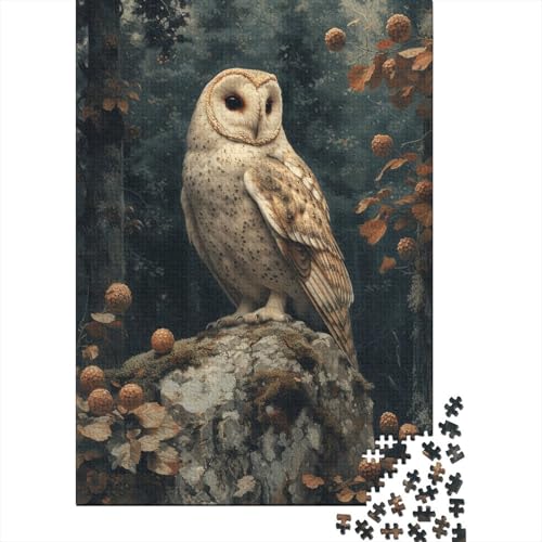 Puzzle mit weißen Eule, 1000 Teile, nachhaltiges Puzzle für Erwachsene, 100 % recyceltes Premium-Karton, tolles Geschenk für Erwachsene, Spiele-Puzzle, 1000 Teile (75 x 50 cm) von ShoraSlvan