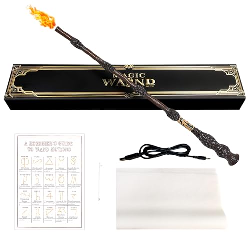 ShrewdYuya Elderstab Harry, Dumbl Zauberstab,Zauberstab in Geschenkbox, Zauberstab Dumbl Kit mit Zauberspruch Karte, Zauberstab Papier, für Hexen und Magier(38cm) von ShrewdYuya