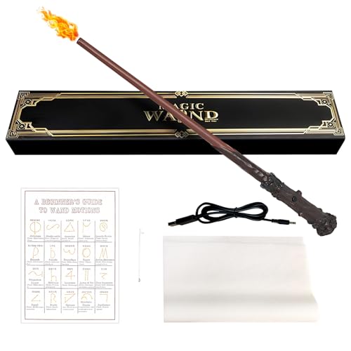 ShrewdYuya Harry Zauberstab Geschenkbox mit Zauberspruch Karte, Zauberstab Harry, Zauberstab Harry Kostüm Zubehör für Cosplay, Harry Magic Wand Zauberfans.(38cm) von ShrewdYuya