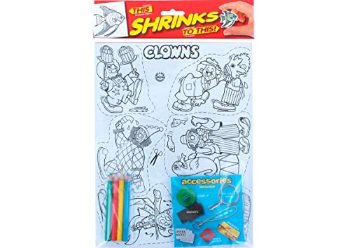 Shrinkles Clowns Magic Kunststoff-Set mit 6 Designs und Zubehör von Shrinkles