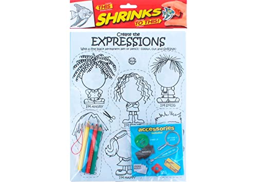 Shrinkles Expressions Magisches Kunststoff-Set mit 6 Designs und Zubehör von Shrinkles