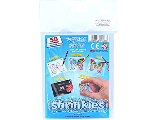 Original Shrinkles, Shrint Art Sheets Klares Classroom Pack (50 Blätter) von Shrink Art