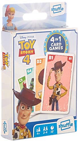 Shuffle Toy Story 4 Kartenspiele für Kinder – 4-in-1 Snap, Paare, glückliche Familien und Action-Spiel, tolles Geschenk für Kinder ab 4 Jahren Shuffle Toy Story 4 Kartenspiele für Kinder – 4-in-1 Snap, Paare, glückliche Familien und Action-Spiel, tolles Geschenk für Kinder ab 4 Jahren von Shuffle