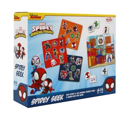 Spidey and his Amazing Friends Seek, Find Spidey, Friends and Villains in This Fun Hide & Seek Game for Marvel Fans, Great Gift, 2-4 Players, Ages 3+ Years Spidey and his Amazing Friends Seek, Find Spidey, Friends and Villains in This Fun Hide & Seek Game for Marvel Fans, Great Gift, 2-4 Players, Ages 3+ Years von Shuffle