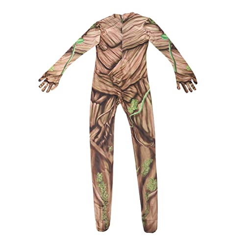 Superhelden-Groot-Spinnen-Cosplay-Kostüm, figurbetontes Halloween-Kostüm, Body für Kinder und Erwachsene, Groot, 120 cm von Shukqueen