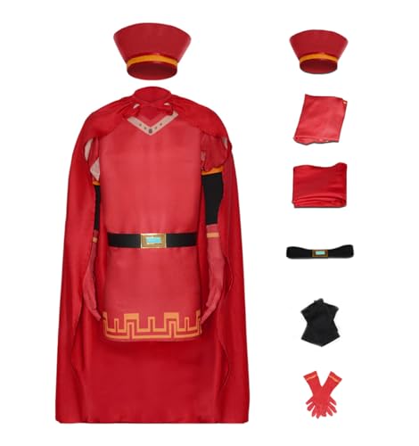 Shukqueen Roter Lord Halloween-Kostüm, Farquaad, Rollenspiel-Set, für Kinder, Performance-Anzug, 110 cm Shukqueen Roter Lord Halloween-Kostüm, Farquaad, Rollenspiel-Set, für Kinder, Performance-Anzug, 110 cm von Shukqueen