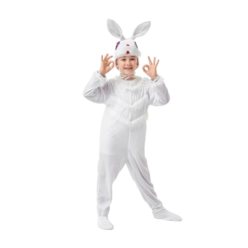 Shukqueen Unisex-Kinder Tier-Party-Jumpsuit Halloween-Kostüm Kindertag Bühnenaufführung Kaninchen-Kleidung für Jungen und Mädchen 140 Shukqueen Unisex-Kinder Tier-Party-Jumpsuit Halloween-Kostüm Kindertag Bühnenaufführung Kaninchen-Kleidung für Jungen und Mädchen 140 von Shukqueen