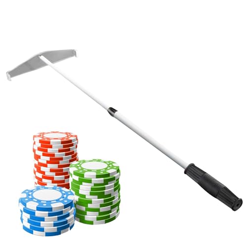 Casinos Teleskop-Rechen, Poker-Chip-Push, Teleskop-Poker-Chips-Sammelstange, Teleskop-Chip-Rechen, Handgehaltener Chip-Stick-Schieber, Einziehbarer Poker-Chip-Sammelrechen, Casinos-Poker-Chip-Rechen von Shurzzesj