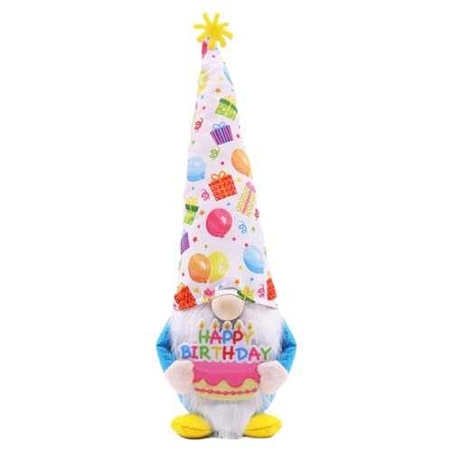 Shurzzesj Happy Zwerge Plüsch Geburtstag Zwerge Plüsch Geschenk Niedliche Geburtstagswichtel Dekorationen Home Ornaments Geschenk Tischplatte Urlaub Figuren Tiered Tray Dekorationen von Shurzzesj