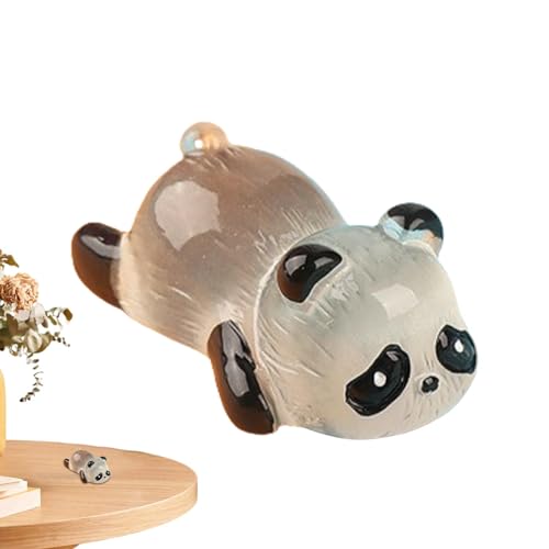 Shurzzesj Kleine Panda-Figuren, Panda-Figuren - Im Dunkeln leuchtende Tierfiguren - Exquisite handwerkliche Kunstharz-Panda-Figuren für Familie, Freunde und Kollegen von Shurzzesj