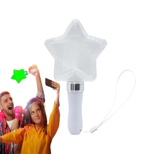 Shurzzesj LED-Sticks Party, im Dunkeln leuchtender Zauberstab,Pentagramm Leuchtstab - Lebendige Farben, blinkender leuchtender Sternstab, Sternleuchtstab für Festivals, Konzerte, Bankette, von Shurzzesj