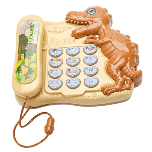 Shurzzesj Lernspielzeug-Telefon, Telefon-Lernmaschine - Story Machine Telefon-Lernspielzeug,Fördert das Lernen von Buchstaben und Zahlen, fördert Rollenspiele und fördert die Eltern-Kind-Interaktion von Shurzzesj