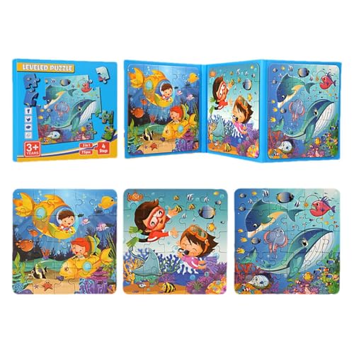 Shurzzesj Magnetisches Puzzlebuch, Magnetisches Puzzle - Technisches Fahrzeugpuzzle - Magnetisches Puzzlebuch für Kinder von 3 bis 5 Jahren, Spielzeug, Lernpuzzle, Reisespiele, Rätsel für den Roadtrip von Shurzzesj