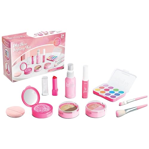 Shurzzesj Make-up-Set für Mädchen, Make-up-Set für Kleinkinder | 10-teiliges Make-up-Spielset | Kinder-Rollenspiel-Make-up-Set für Geburtstag, Weihnachten, Spielzeug-Set für Kleinkinder und kleine von Shurzzesj