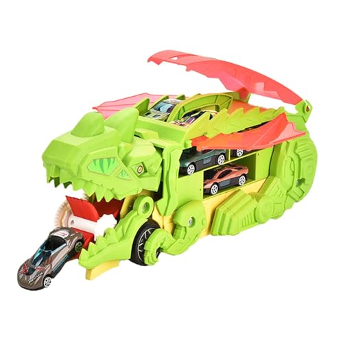 Shxupjn Dinosaurier-LKW-Spielzeug, Dinosaurier-LKW für Kinder | Transport-Träger-LKW-Dinosaurier-Spielzeug,Transformations-Track-Car-Eating-Truck mit 6 kleinen Fahrzeugen zur Förderung der Fantasie von Shxupjn