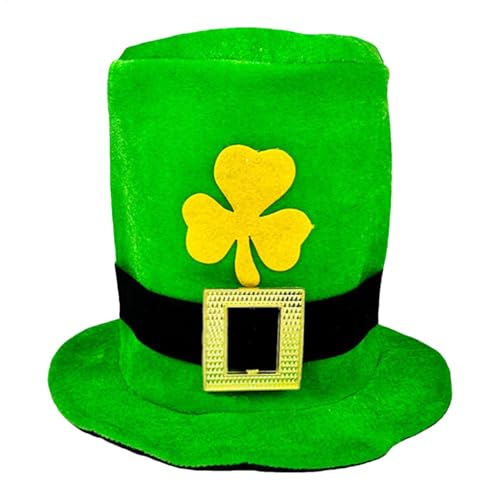 Shxupjn Grüner Kobold-Zylinderhut | Kobold-Cosplay-Kostüm-Hüte für Herren – Deluxe-Koboldhut, Teens Saint Patricks, Kostüm-Hüte für St. Patrick, Versammlungen von Shxupjn