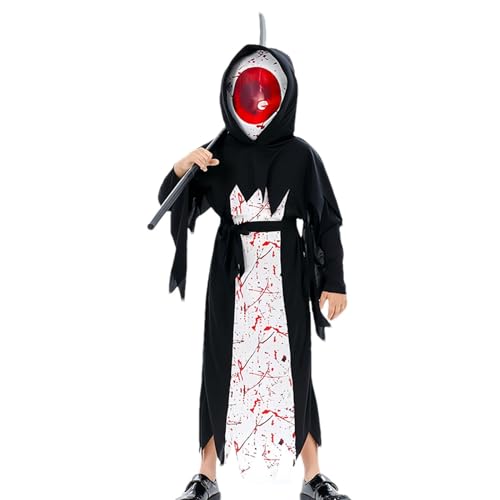 Shxupjn Halloween-Cosplay-Kostüm, Cosplay-Kostüme,Multifunktionale Halloween-Kostüme - Vampir-Teufelsauge-Kostüm für Kinder, Sensenmann-Outfits für gruselige Feiern von Shxupjn