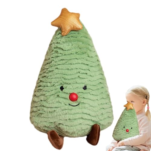 Shxupjn Weihnachtskissen, Lebkuchenmann-Kissen - Lebkuchenmann Pine Tree Box Gefüllte Plüschkissen - Plüsch-Kissen-Sofa-Ornament, Festival-Kissen für weihnachtliche Heimdekorationen von Shxupjn