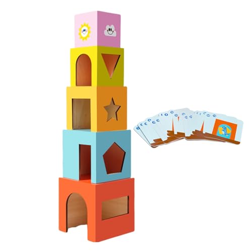 Sortierform-Puzzle, Farbsortierspiel,3D-Puzzle-Bausteine | Spielzeug für Feinmotorik, Farbanpassungsspiel für Kleinkinder, Sortierspielzeug, Bauset für Jungen und Mädchen von Shxupjn