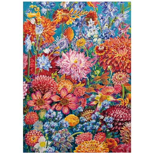 SiTimmGer Puzzle, 500 Teile, für Erwachsene, buntes Blumendiagramm, Ölgemälde als Blume, herausforderndes Puzzle, passt perfekt zusammen, Spielzeug, 50,8 x 36,1 cm von SiTimmGer