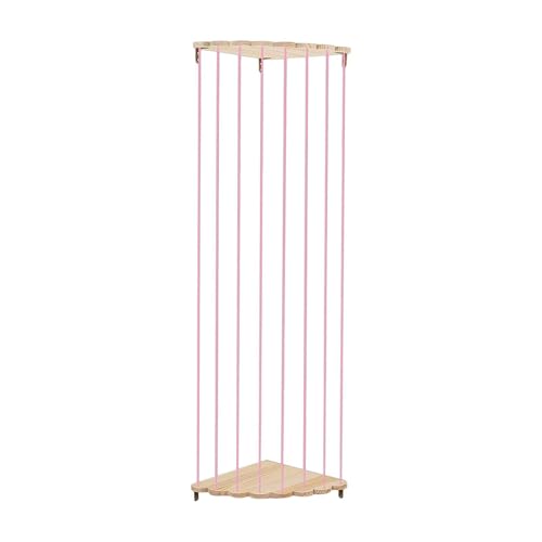 SiaBiced Eck-Plüschtierhalter, Spielzeug-Aufbewahrungsorganisator, Wandbehang, Aufbewahrung für Stofftiere für das Wohnheim, Rosa von SiaBiced