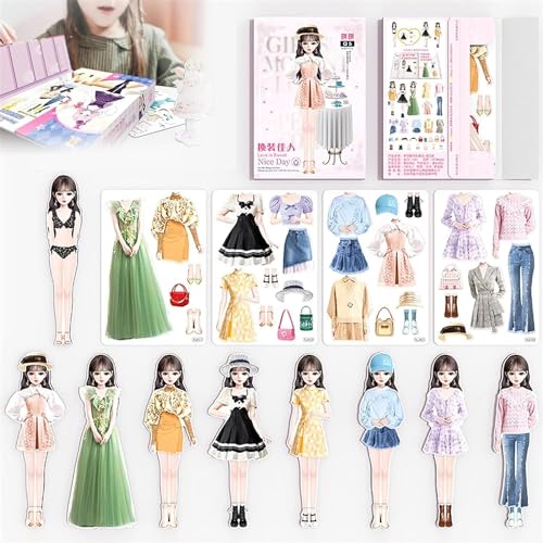 Siapodan Magnetic Dress Up Baby, 2024 New Magnetic Princess Dress Up Paper Doll, Magnetic Dress Up Baby Paper Dolls, Magnetic Dress Up Dolls for Girls, Magnetic Dress Up Travel Toys (#1) von Siapodan