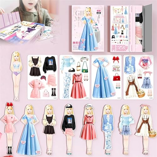 Siapodan Magnetic Dress Up Baby, 2024 New Magnetic Princess Dress Up Paper Doll, Magnetic Dress Up Baby Paper Dolls, Magnetic Dress Up Dolls for Girls, Magnetic Dress Up Travel Toys (#2) von Siapodan